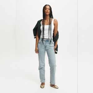 Cotton On Light Blue Straight Leg Jeans